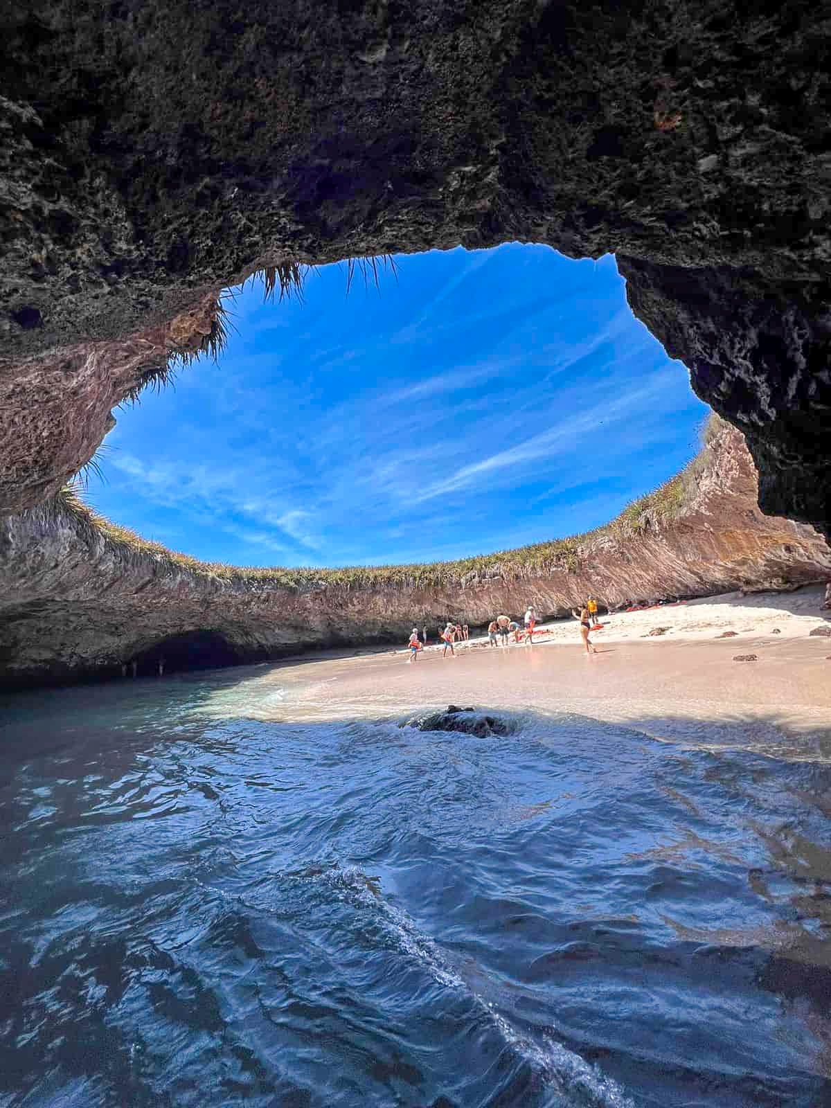 Vista de Playa Escondida desde el mar